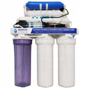 SYSTEM FILTRACJI WODY NORTH AQUA RO7 100 GPD PODZLEWOWY Z POMPĄ ZESTAW